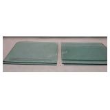 Five pieces of glass from various furniture. Two