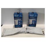 Two socket shelves with surge protection. Each