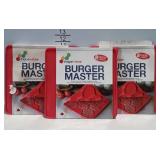 Three shape and store burger masters, silicone