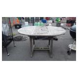Oval patio table