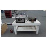 Wooden shop table with home Master 10-inch table