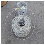 2 partial rolls barbed wire