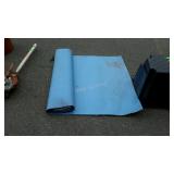 Blue partial roll of rubber matting