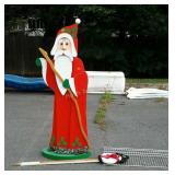 Wooden Christmas lawn decor and a single shelving