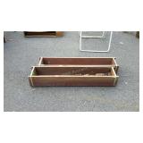 Two wooden planter boxes