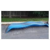 Blue playground slide