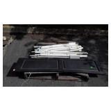 Stair balusters and door panel