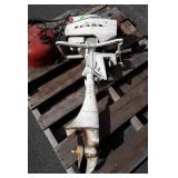 Sears 2 out board boat motor and metal gas can