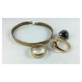 Gold bracelet 10k 13.9g plus a gold filled ring