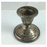 One Sterling weighted candle holder