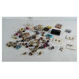 Large group of clip-on earrings.