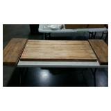 Three pieces of butcher block. Largest is 2