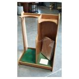 Golf bag stand and organizer.