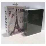 Two secret storage books. One Paris themed with