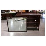 Four drawer dresser with mirror. Drawers all pull