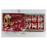 6 crystal champagne glasses, made in France and