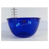 Cobalt Blue glass mixing bowl marked FRANCE.