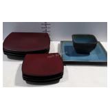 Modern ceramic kitchenware. Square signature