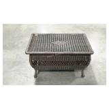Faux wicker patio coffee table with storage.