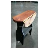 Small pine drop leaf stand. 24" high.