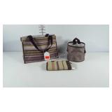 Thirty-One handbag, wallet and hanging basket.