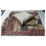 Full / Queen comforter set with dust ruffle, two