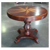 Nice inlay pedestal table. Pinwheel design inlay