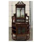 Modern Victorian style ETAGERE with coat hooks,