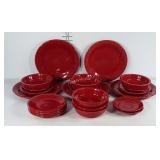 23 pieces of Fiestaware.  Plates show use, but