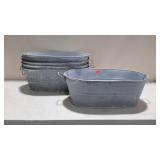 Five galvanized tubs. Great for chilling drinks