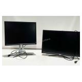 Two non-matched DELL computer monitors. 20" &