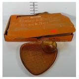 Glass snack set, four plates and cups, antique