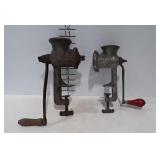 Two meat grinders, Boyertown and Maid of Honor,