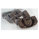 4 animal print, purse style, thermal lunch boxes.