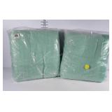 2 twin size mint colored blankets.