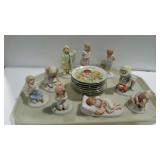 Nine Ceramica Excelsior collectible figurines,