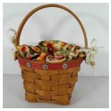 Longaberger basket with liner and protector, 2007