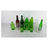 Glass bottles/jars in various sizes, 11"-4 1/2"