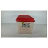 Clear tote with domed lid. 24"×14"×13"