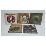 Five GRATEFUL DEAD albums with jackets.
