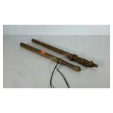 Two night sticks, longest measures 24"