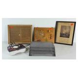 Mixed lot: electronic golf game, hanging file