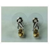 Citrine Sterling silver and stainless steel