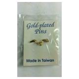 Gold Plated Foot Print Pin,