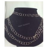 Three Sterling Necklaces Different Sizes ,