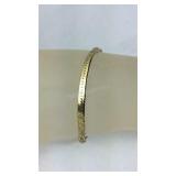Gold over Silver Bracelet Made In Italy, size 6"