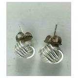 Silver Earrings , size 3/4" , 7 grams