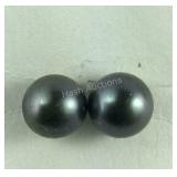 14k gold and green pearl earrings tested