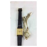Two goldtone Hamilton ladies watches