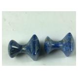 Pair lapis cufflinks